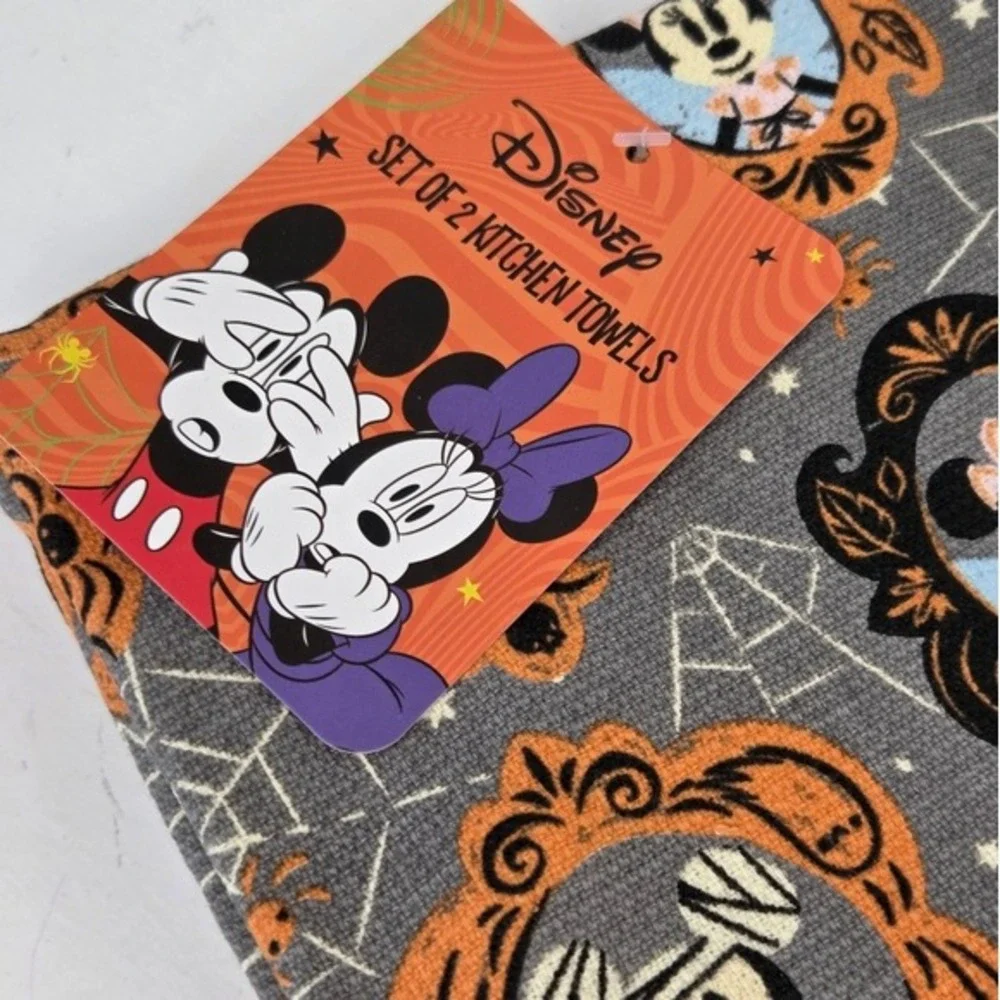 Disney Mickey And Minnie Portrait‎ Photo Frame Halloween Kitchen Towels Set